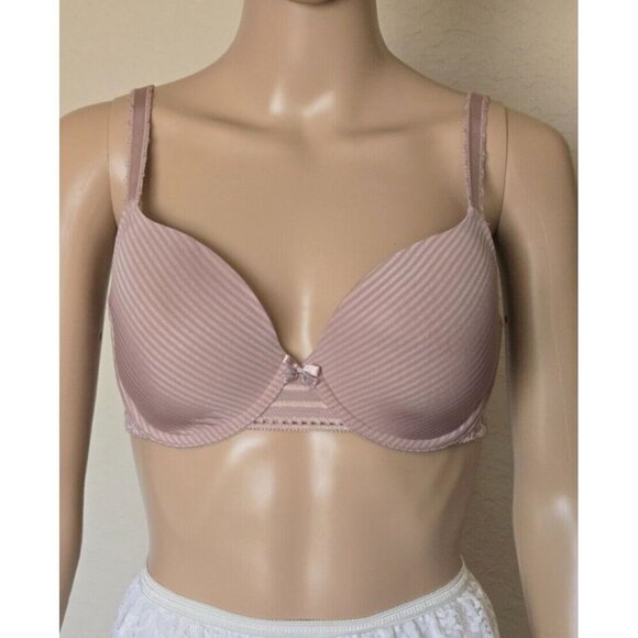 Wacoal Bra Perfectionist Contour Demi Seamless Underwire 853204 beige size 32DD - Picture 1 of 6